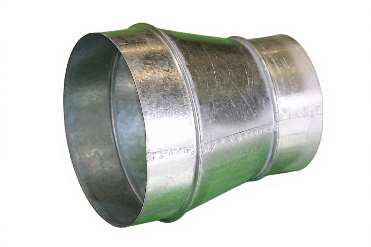 Conduta circular com redutor de 400 mm de diâmetro