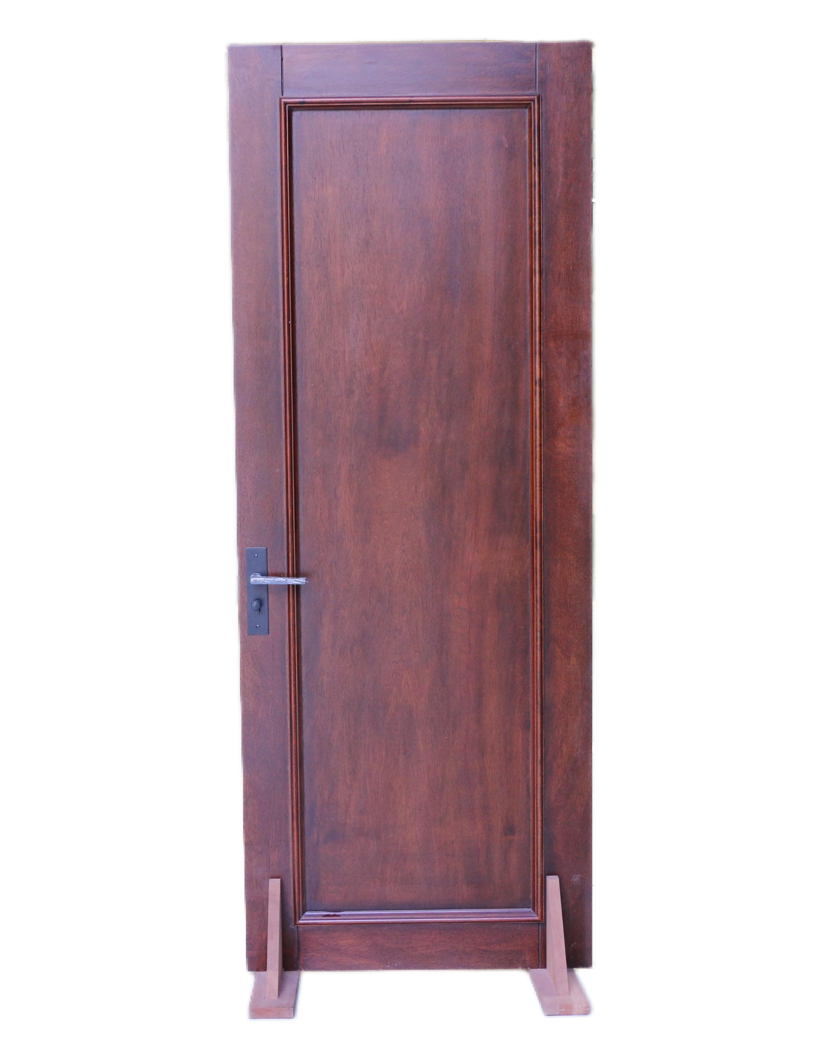 Porta de madeira maciça composta - Pintura PU - porta de madeira